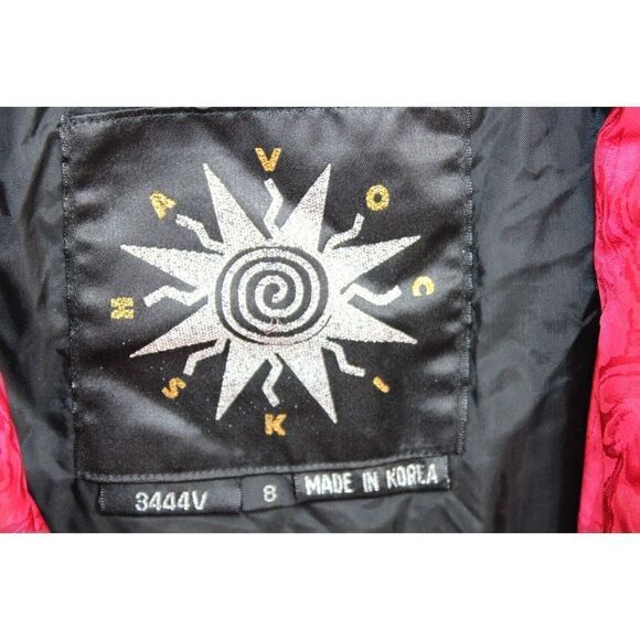 SKI HAVOC VINTAGE 80'S VEST JACKET CINCHED WAIST ZIP/SNAP FRONT POCKETS SZ 8 - Picture 7 of 7